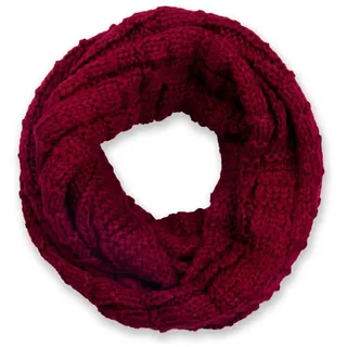 styleBREAKER Strick Loop Schal in Bordeaux-Rot | Gr.: onesize