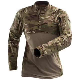 Onsoyours Herren Militär-T-Shirt Tactical Shirt Combat Shirt Slim Fit Langarm Camouflage Shirt Paintball Airsoft Army Hemd Militär Uniform - M