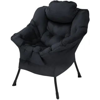ML-Design Relaxsessel Baumwolle 97 x 95 x 82 cm Schwarz ergonomisch gepolstert