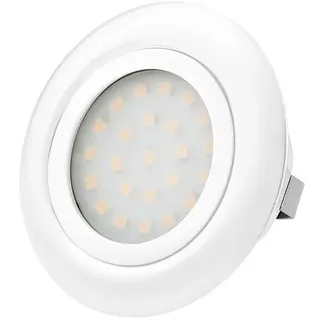 TEVEA® Ultra Flach LED Einbauleuchten - Möbelleuchte - Einbaustrahler (Warmweiss-Weiss-1er)