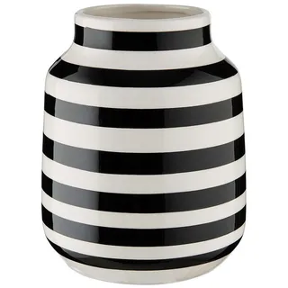 Butlers Vase, Schwarz, Weiß, Stein, 17 cm, Dekoration, Vasen, Keramikvasen