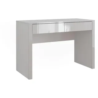 Vicco Schreibtisch Annabelle Weiß Hochglanz/Weiß, 110 x 50 cm mit 2 Schubladen, Rechteckig, 110x75.5x50 Arbeitszimmer, Schreibtische, Computertische