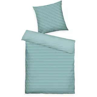 Tom Tailor MEDIUM STRIPES Türkis 135 x 200 cm + 80 x 80 cm