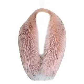 Amorar Frau Pelz-Schal Halswärmer Kunstpelz Schal Kragen Wrap Pashminas für Wintermantel Kragen Kapuze Edges Pelzschal Stolen Dicker Schals Nackenwärmer Rosa