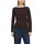Feinstrickpullover mit Rollkanten Braun S