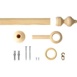 Good Life Gardinenstange Trend, Ø 28 mm, 1-läufig, Fixmaß, mit Bohren, verschraubt beige Ø 28 mm x 140 cm