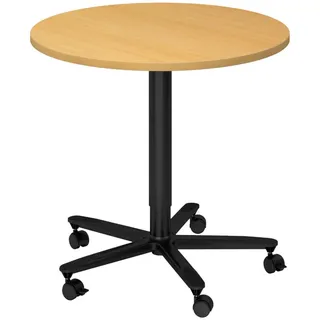 bümö Säulenhubtisch 80 x 74 x 80 cm Buche/schwarz