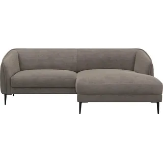 FLEXLUX Ecksofa Belle Designsofa, bequem durch Kaltschaum im Sitz, Skandinavisches Design, In hochwertiger Verarbeitung, B/T 218/149 cm grau