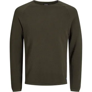 JACK & JONES Hill Knit Crew Pullover Olive Night M