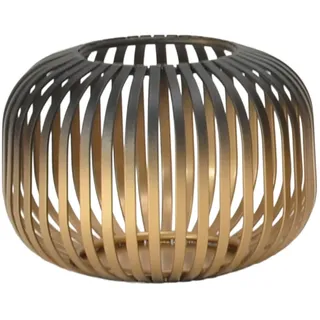 LC Home Laterne Lunaro Metall Schwarz/Gold