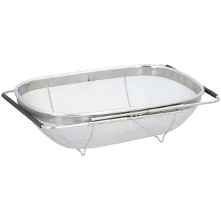 Alpina Edelstahl Sieb ausziehbar 33 x 23,5 x 10 cm Silber