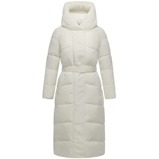 Navahoo "Eisblick 14", Damen, Mantel mit Taillengürtel weiß XXL (44),