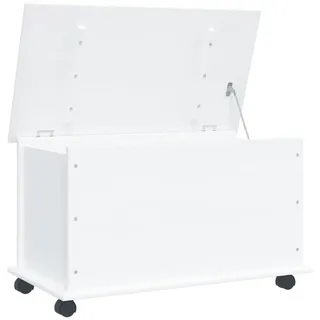 vidaXL Truhe mit Rollen ALTA Weiß 73x39,5x44 cm Massivholz Kiefer