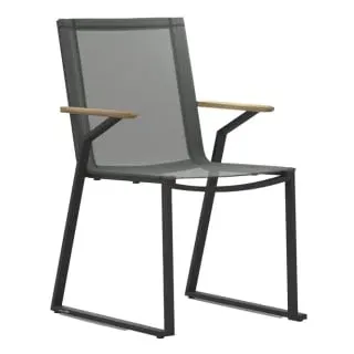Zebra Tamax Stapelsessel Aluminium graphit