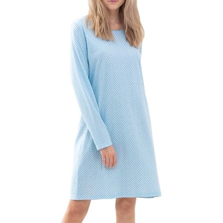 Mey, Damen, Pyjama, Emelie Nachthemd Langarm, Blau, (36)