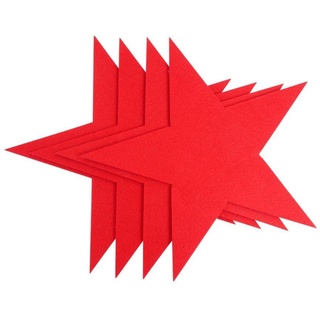 4 x Filzsterne Verschiedene Größen und Farben Dekosterne Untersetzer Sterne Filz rot grau Natur 18 cm 28 cm 38 cm (18 cm, Rot)
