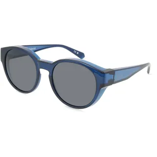 Polaroid PLD 9017/S Fitover Unisex-Sonnenbrille Vollrand Rund Kunststoff-Gestell, blau