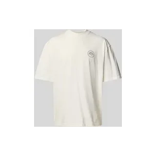 Oversized T-Shirt mit Label-Print Modell 'BUCKLIN', Offwhite, XS