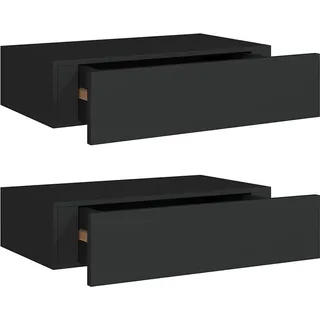 vidaXL Wandregal 40 x 23,5 x 10 cm Schwarz