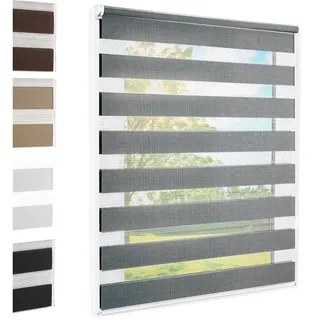 Foxx Doppelrollo Klemmfix 50 x 140 cm grau