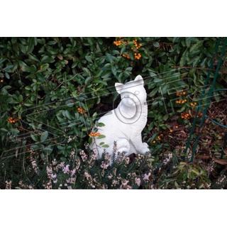 JVmoebel Skulptur Garten Dekoration Katze Terrasse Stein Figuren Figur Deko 103122 weiß