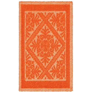 Pierre Tappeti Sardischer Teppich, Orange, 50 x 80 cm, waschbar, 100 % Baumwolle, hergestellt in Sardinien. Teppich für Bad, Küche, Eingangsbereich, praktisch weich.