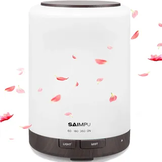 Aroma Diffuser, 300ML Leiser Ultraschall Luftbefeuchter DuftöL Diffuser | Timer & Wasserlose Abschaltautomatik, 7 Farben LED, Aromatherapie Düfte Humidifier für Raum,Büro,Yoga,Spa,usw