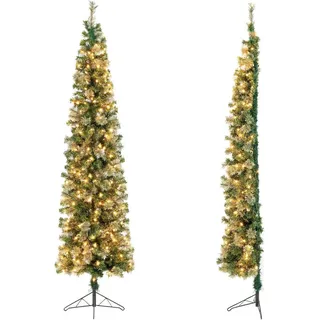 Costway Halber Weihnachtsbaum Grün 210 cm
