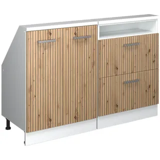 Vicco Unterschrank R-Line 120 x 46 x 81,6 cm Artisan Eiche/Weiß