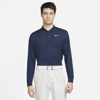 Nike Dri-FIT Victory Langarm-Golf-Poloshirt für Herren - Blau, S