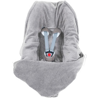 HOPPEDIZ® Babydecke Fleece Einschlagdecke für Autositz und Kinderwagen, grau