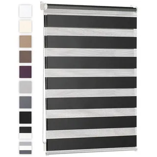 Blumtal Doppelrollo 120 x 155 cm schwarz
