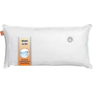 Wasserkissen 40 x 80 cm, orthopädisches Kopfkissen, 100% Baumwolle, weiß, sleepling - Weiß