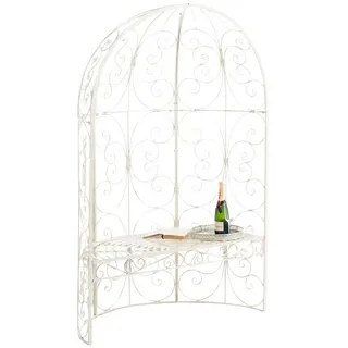 TPFGarden Rosenbogen Rosalia, mit Sitzbank für 2 Personen Rankhilfe / Spalier mit Bank Antik Creme beige