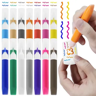 MCTNCT 28 Stück Kerzenstifte, 14 Farben Kerzen Bemalen Set, Candle Pen 10ml, Wachsstifte für Kerzen, Leicht zu Verwenden & Schnell Trocknend, Geburtstagskerzen für Kreative & Familie, Weihnachtskerzen