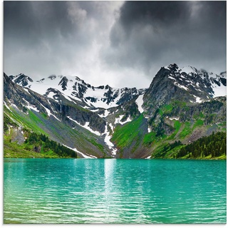 Artland Glasbild »Bergsee«, Berge (1 St) grün 50 cm x 50 cm