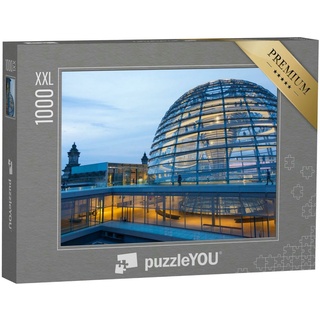 puzzleYOU Puzzle Beleuchtete Glaskuppel des Reichstags in Berlin, 1000 Puzzleteile, puzzleYOU-Kollektionen Reichstag Berlin
