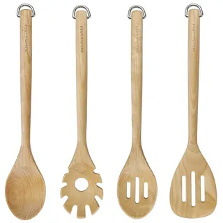 KitchenAid 4-teiliges Werkzeugset aus Birkenholz, Natur