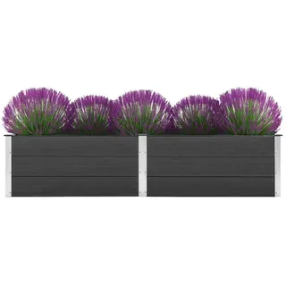 vidaXL Garten-Hochbeet 250 x 50 x 54 cm Grau
