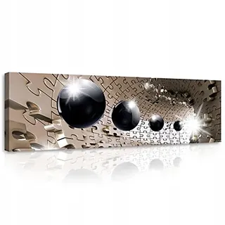 WallArena- Leinwand Bilder - Abstraktion - 145x45 cm Leinwandbilder - Bild auf leinwand - Wandbild XXL groß Wandbilder für Wohnzimmer Schlafzimmer Wohnzimmerbilder Modern kunstdruck - 3D-Effekt