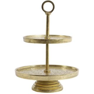 Light & Living Etagere 2 schichten Lutek - Gold - Ø24 x 37 cm