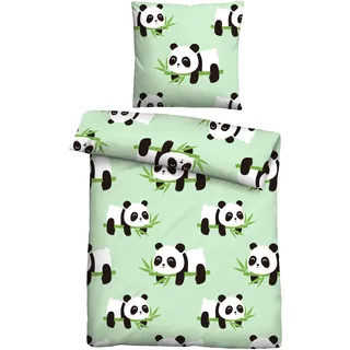 Castell Panda Polar-Fleece Mint 135 x 200 cm + 80 x 80 cm