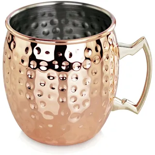 WAS Germany - Moscow Mule Becher Set 12-teilig, 0,414 ltr., gehämmert, Kupferoptik