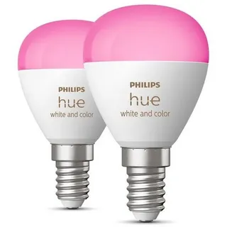 Philips Hue LED-Leuchtmittel Philips Hue White&Color Ambiance E14 Luster, E14, Farbwechsler, Warmweiß weiß