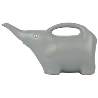 esschert design Gießkanne Elefant Gießkanne grau Blumen Garten Kinder 1,6 Liter Kunststoff grau