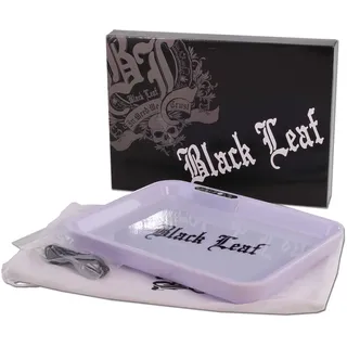 Black Leaf Rolling Tray LED weiß | Mixing Tray BAU-Unterlage 279x209x34mm | Kunststofftablett zum Bauen