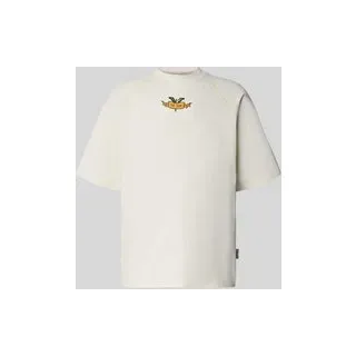 Oversized T-Shirt mit Label-Print, Offwhite, $listsize[$i].replace('"','"')