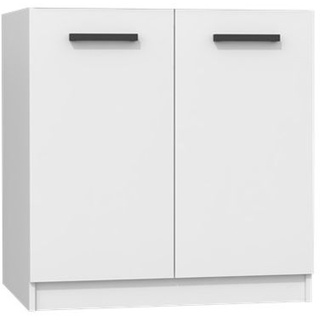 ADGO Kitchen Sink Base Cabinet für 200cm Set Schrankabmessungen (T/B/H): 45,6cm x 82cm x 80cm Küchenunterschrank mit Flügeltüren Weiß Matt (Li...