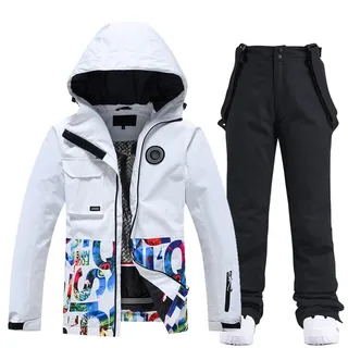 Schneeanzug Damen Skianzüge Für Damen Schneeanzug Zweiteilig Schihose Schneehose Wasserdicht Winterjacke Weiß Snowboard Skianzug 2 Teilig Set Skijacken Ski Jacke Skijacke Schwarz Mädchen Carving
