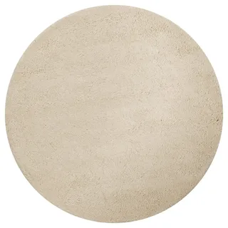 THEKO Wollteppich Hadj Uni, rund, Höhe: 25 mm, echter Berber Teppich, reine Wolle, handgeknüpft weiß Ø 250 cm x 25 mm